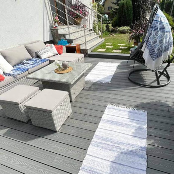 3D Classic Composite Decking Board Gray – 3 m - Image 2