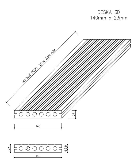 3D Classic Composite Decking Board Honey Teak – 3,5 m - Image 13