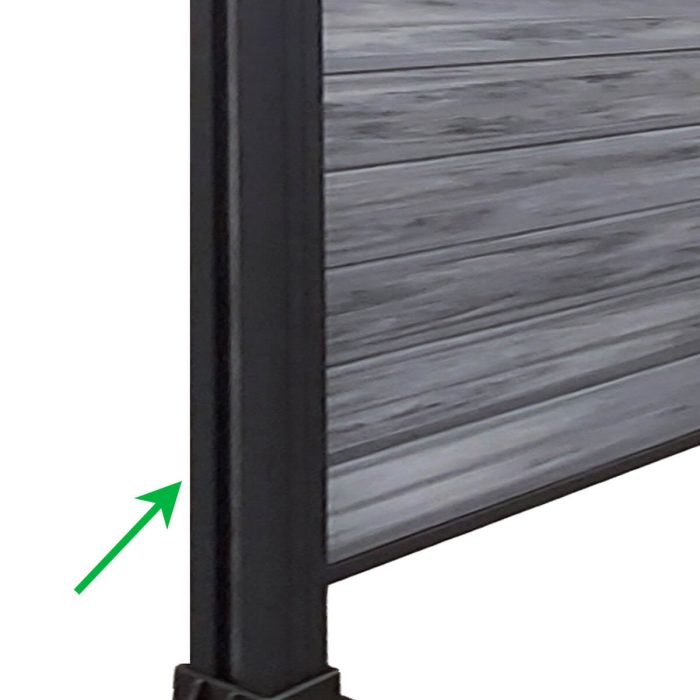 Aluminijski stup ograde 68 x 68 mm – 2 m