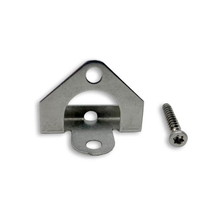 Stainless Steel Mounting Clip L-11 Start/End + Screw – 10 pcs. - Image 2
