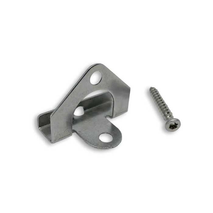Stainless Steel Mounting Clip L-11 Start/End + Screw – 10 pcs. - Image 3