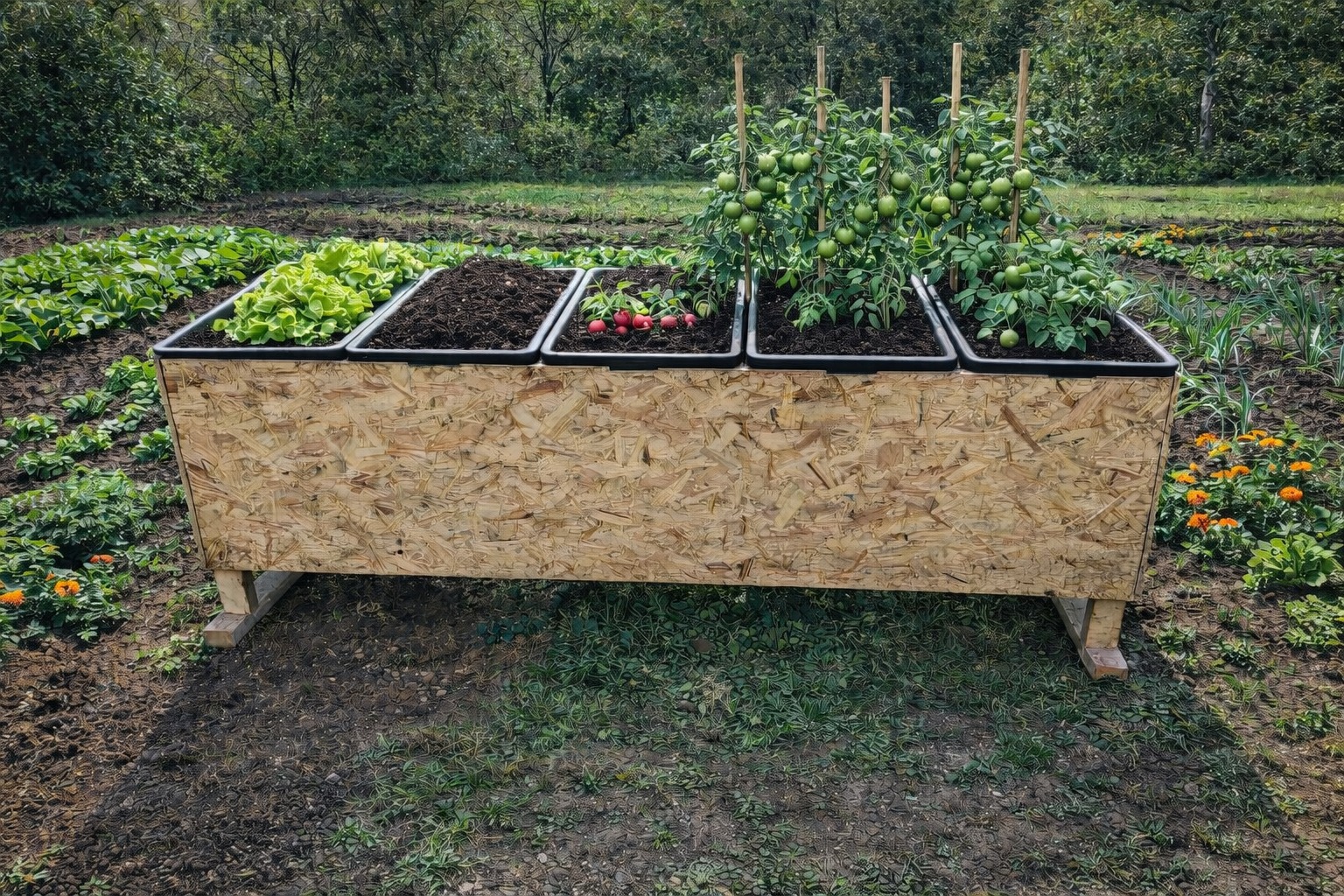 Raised garden bed