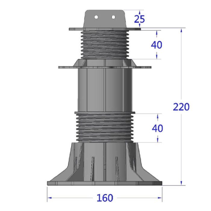 Adjustable Joist Pedestal ETL 140-220 mm - Image 3