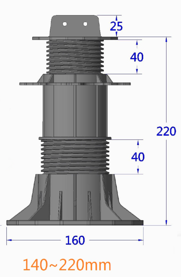 Adjustable Joist Pedestal ETL 140-220 mm - Image 7