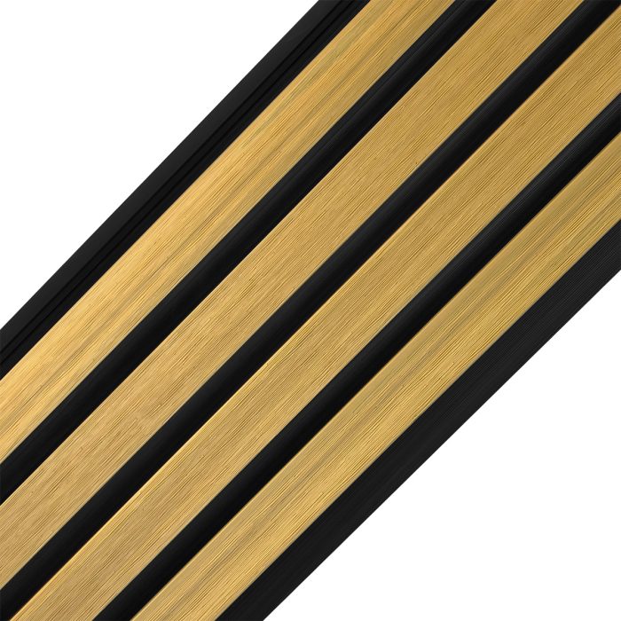 Trapezoid Composite Slatted Cladding Board Light Oak / Black – 2,9 m - Image 3
