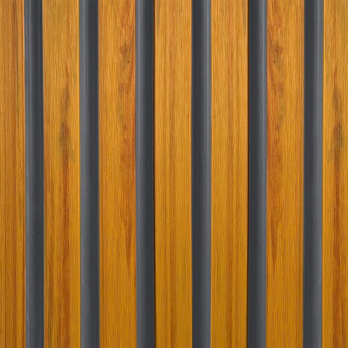 Trapezoid Composite Slatted Cladding Board Orange Teak / Gray – 2,9 m - Image 2