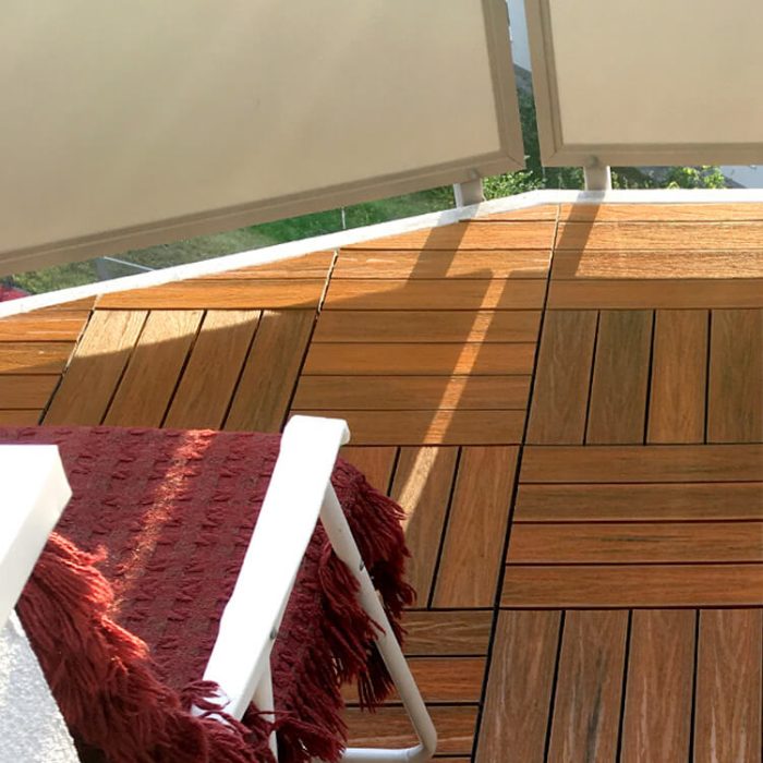 Premium Composite Decking Tile Right Corner Amber - Image 10