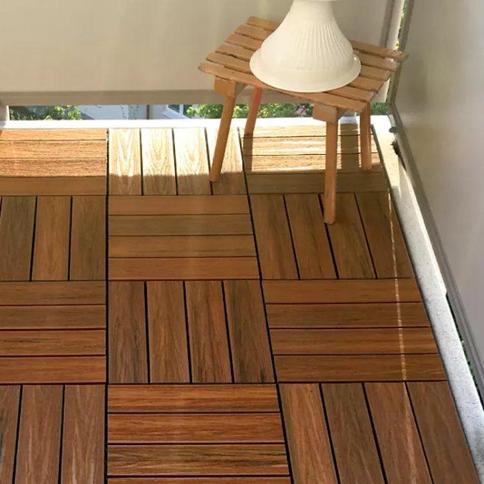 Premium Composite Decking Tile Left Corner Amber - Image 4