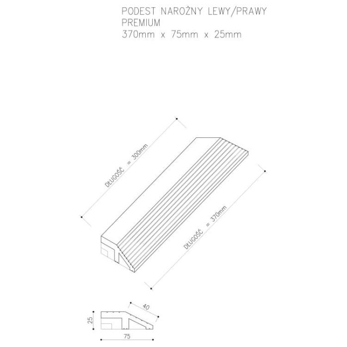Premium Composite Decking Tile Left Corner Gray - Image 7
