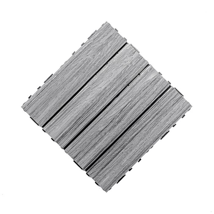 Premium Composite Decking Tile Gray 30 x 30 x 2,5 cm - Image 3