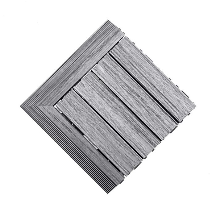 Premium Composite Decking Tile Gray 30 x 30 x 2,5 cm - Image 5