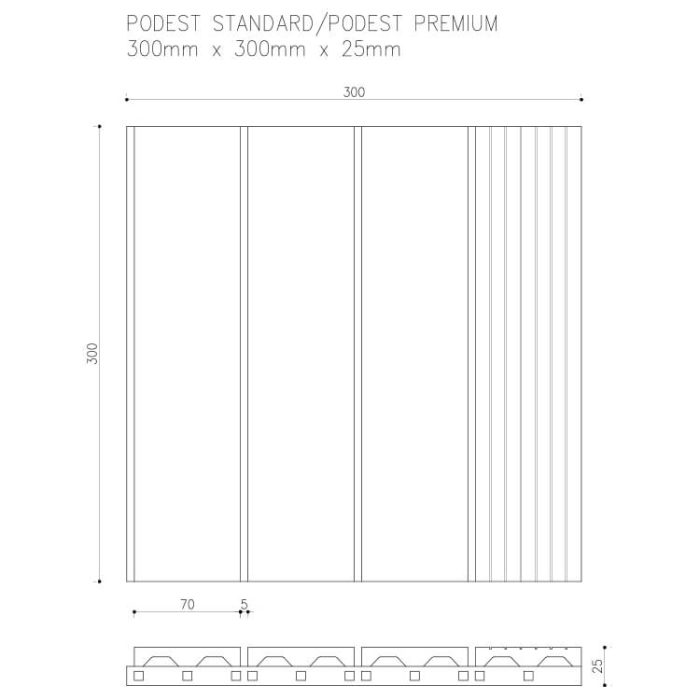 Premium Composite Decking Tile Gray 30 x 30 x 2,5 cm - Image 8