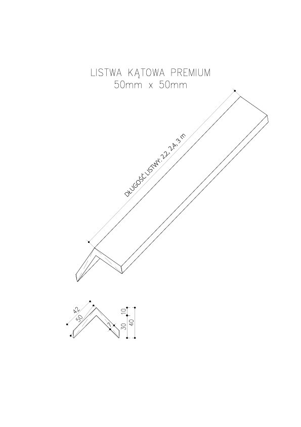 Composite Corner Trim Premium Anthracite/Graphite 50×50 mm – 2,9 m - Image 3