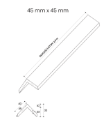 NEW Composite Corner Trim Premium Ecru 45×45 mm – 2,9 m - Image 4