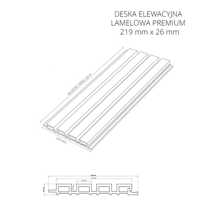 Premium Composite Slatted Cladding Board Ecru – 2,9 m - Image 6