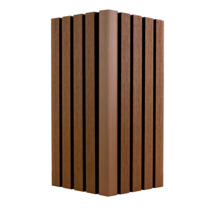 Starter-Finishing Slatted F-Type Trim WPC Premium Teak 36,5 x 49,5 mm – 2,9 m - Image 3