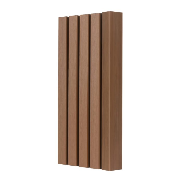 Starter-Finishing Slatted F-Type Trim WPC Premium Teak 36,5 x 49,5 mm – 2,9 m - Image 4