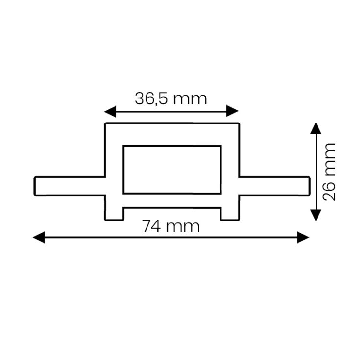 WPC Joint Trim for Slatted Cladding Premium Graphite – 2.9 m - Image 4
