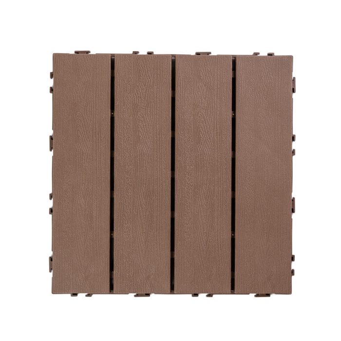 PCV ECO Decking Tile Uni-Floor Brown 29 x 29 x 2 cm - Image 4