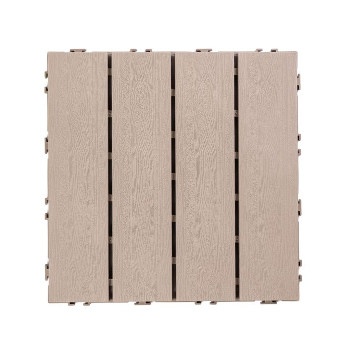 PCV ECO Decking Tile Uni-Floor Warm Gray 29 x 29 x 2 cm - Image 2