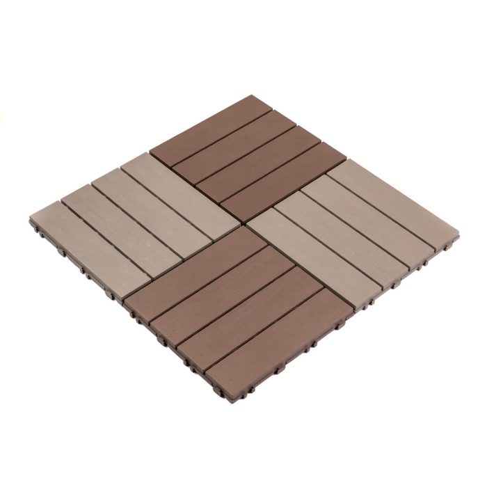 PCV ECO Decking Tile Uni-Floor Warm Gray 29 x 29 x 2 cm - Image 3