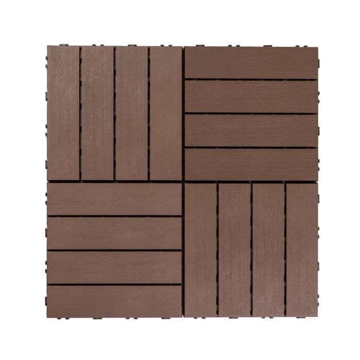 PCV ECO Decking Tile Uni-Floor Warm Gray 29 x 29 x 2 cm - Image 4