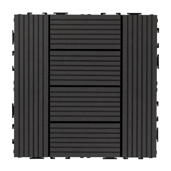 Standard Composite Decking Tile 2 Anthracite 30 x 30 x 2,5 cm - Image 2