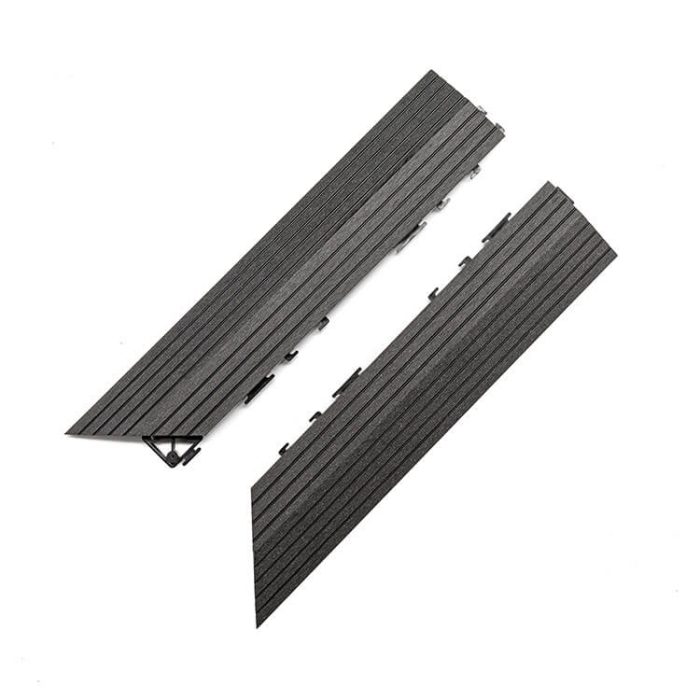 Composite Right Corner Decking Tile Anthracite - Image 3