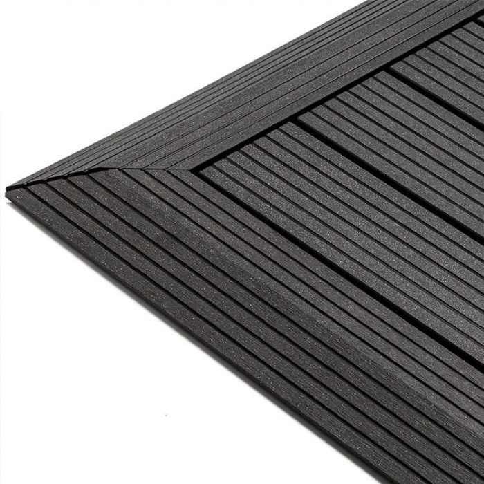 Composite Right Corner Decking Tile Anthracite - Image 5