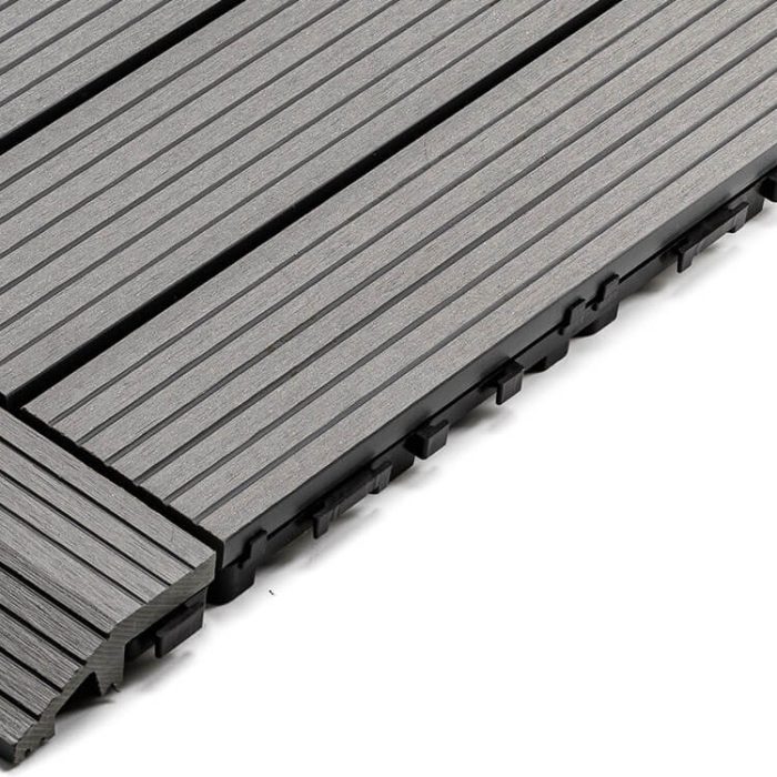 Composite Right Corner Decking Tile Light Gray - Image 5