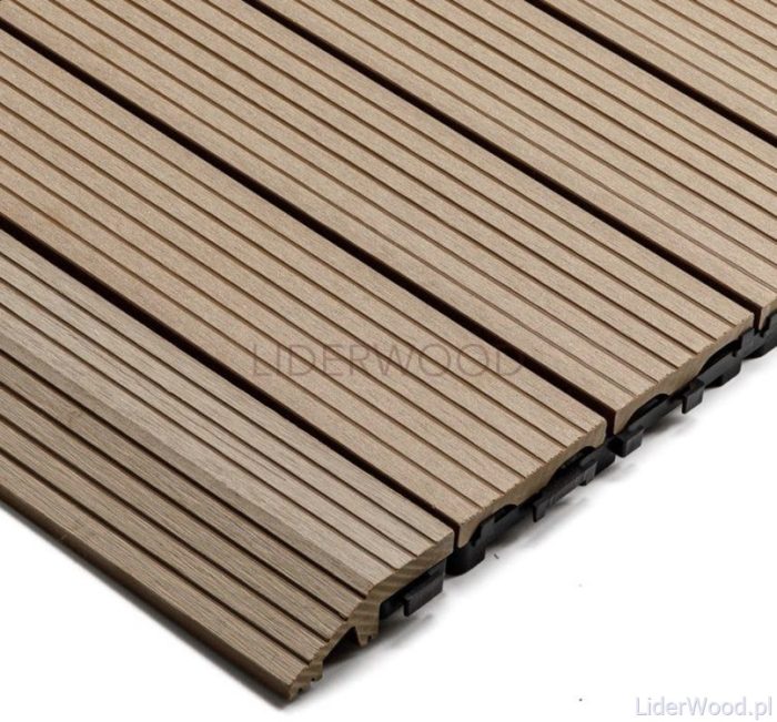 Composite Decking Tile Honey Teak 30 x 30 x 2,5 cm - Image 9