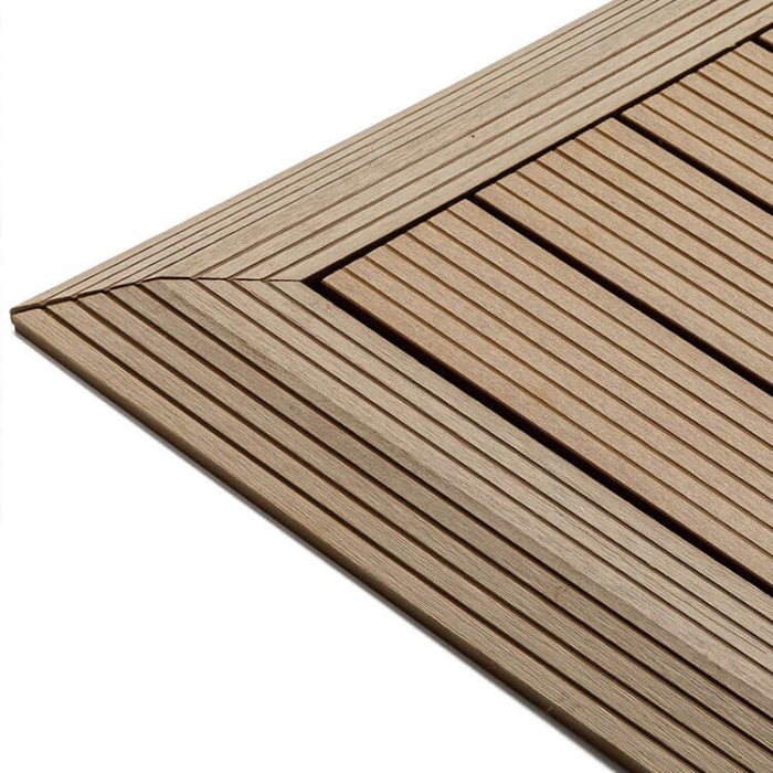 Composite Left Corner Decking Tile Honey Teak - Image 4