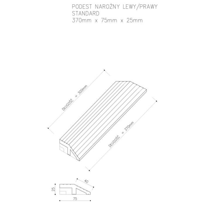 Composite Left Corner Decking Tile Honey Teak - Image 5