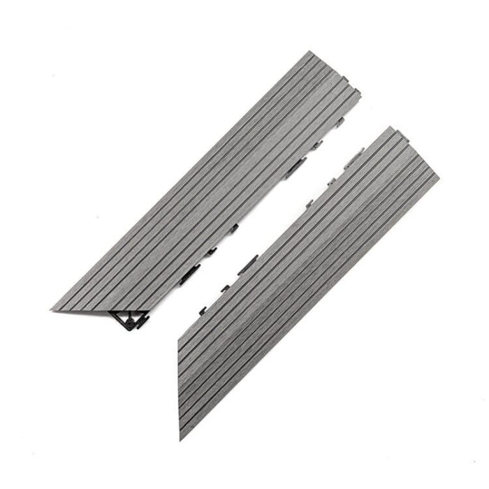Composite Left Corner Decking Tile Light Gray - Image 3