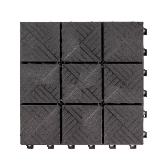 Podna obloga Uni-Floor Square Anthracite 29 x 29 x 2 cm