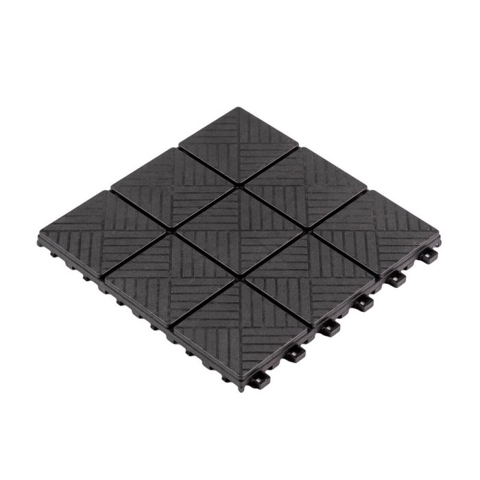 Decking Tile Uni-Floor Square Anthracite 29 x 29 x 2 cm - Image 2
