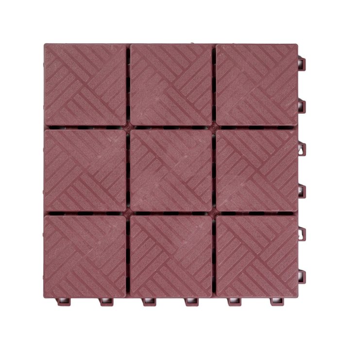 Podna obloga Uni-Floor Square Burgundy 29 x 29 x 2 cm