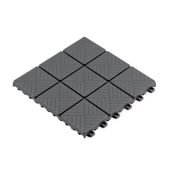 Decking Tile Uni-Floor Square Gray 29 x 29 x 2 cm - Image 2