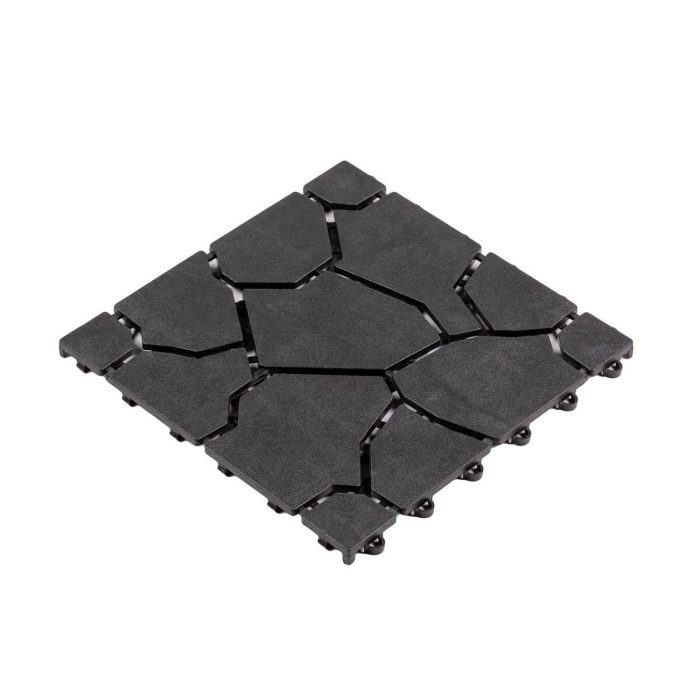 Decking Tile Uni-Floor Stone Anthracite 28 x 28 x 1,5 cm - Image 2